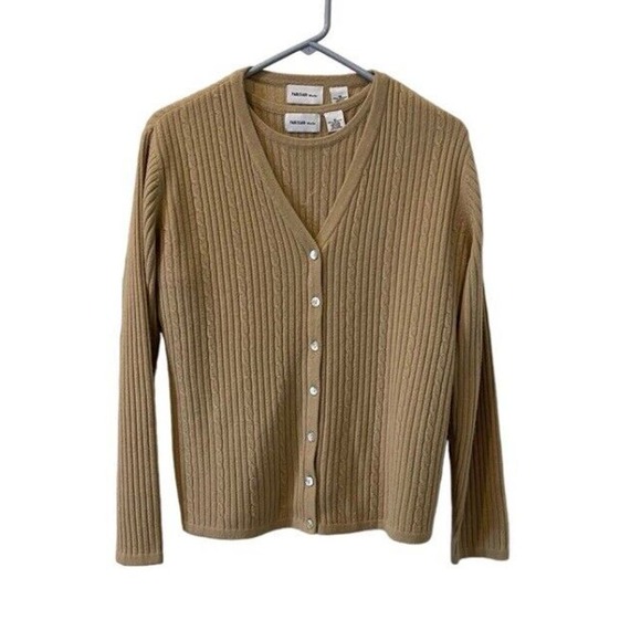 Parisian Works- Round Neck Pullover TwinSet Camel Med. READ - Picture 1 of 13